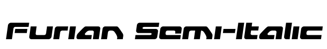 Furian Semi-Italic Font Image