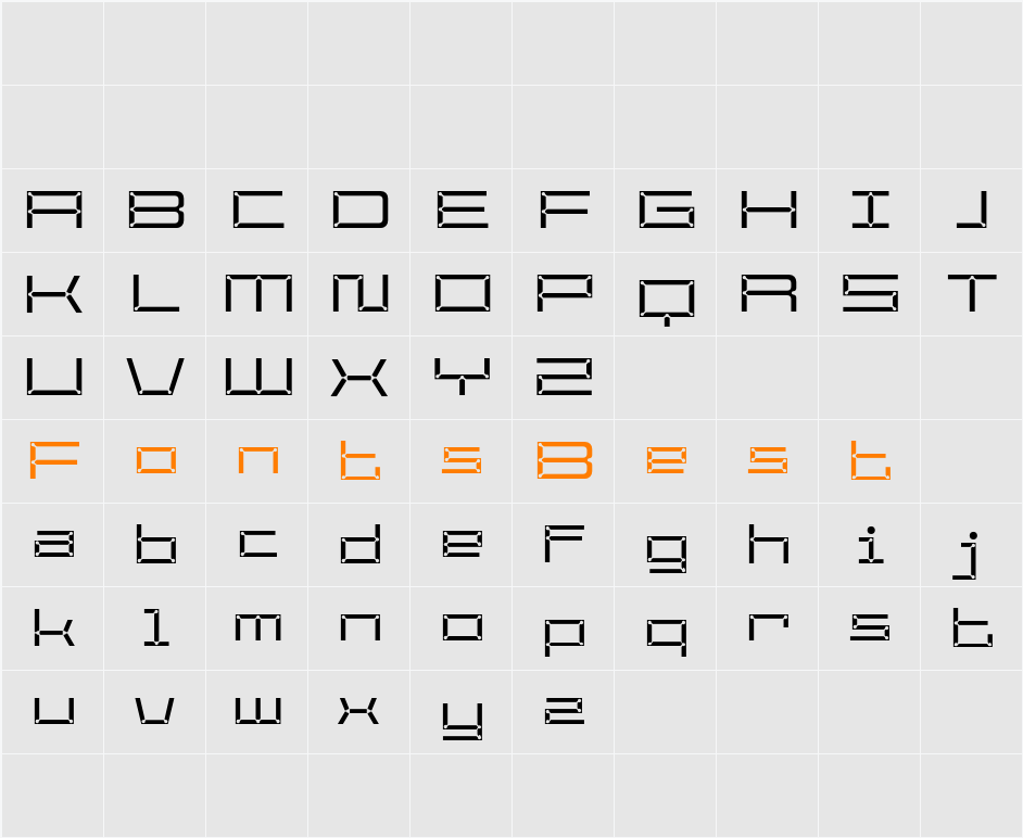 CS Slade Demo Character Map