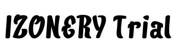 IZONERY Trial Font Image
