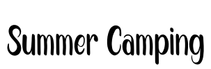 Summer Camping Font Image