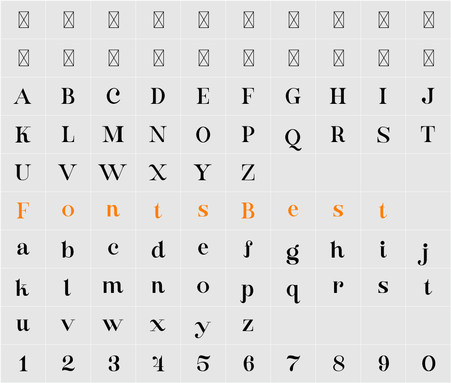 Buche FREE Character Map