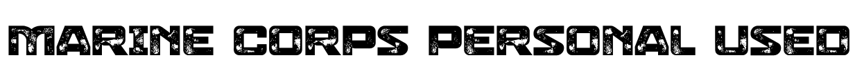 Marine Corps Personal Used Font Image