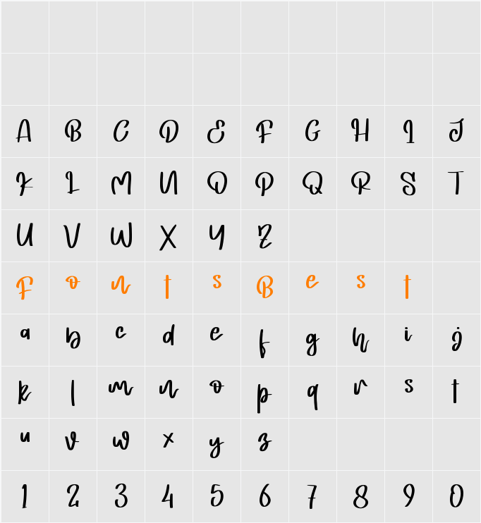 Jordan Smith - Personal Use Character Map