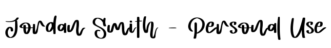 Jordan Smith - Personal Use Font Image