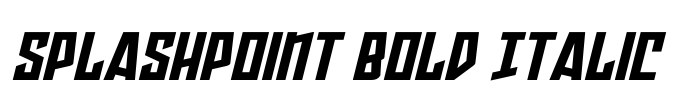 Splashpoint Bold Italic Font Image