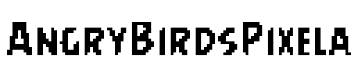 AngryBirdsPixela Font Image