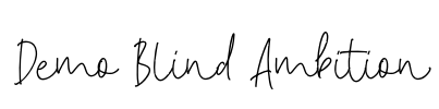 Demo Blind Ambition Font Image