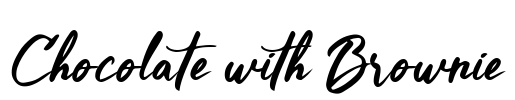 Chocolate with Brownie Font Image