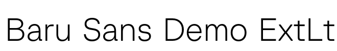 Baru Sans Demo ExtLt