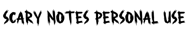 Scary Notes Personal Use Font Image