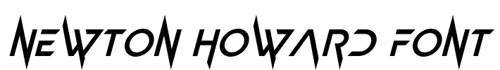 Newton Howard Font Font Image