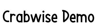 Crabwise Demo Font Image