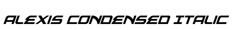 Alexis Condensed Italic Font Image