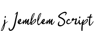 j Jemblem Script Font Image