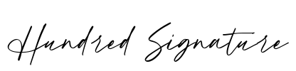Hundred Signature Font Image