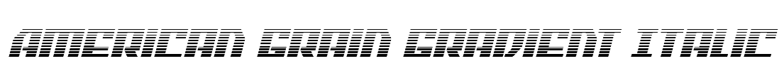American Grain Gradient Italic Font Image