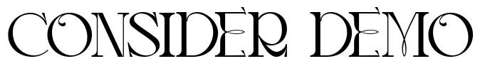CONSIDER DEMO Font Image