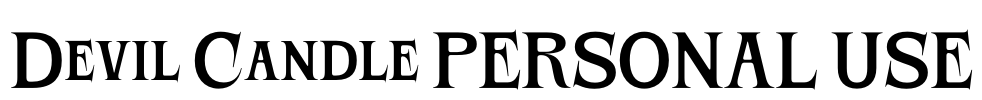 Devil Candle PERSONAL USE Font Image