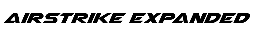Airstrike Expanded Font Image
