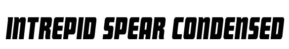 Intrepid Spear Condensed Font Image