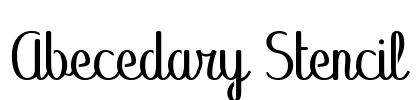 Abecedary Stencil Font Image