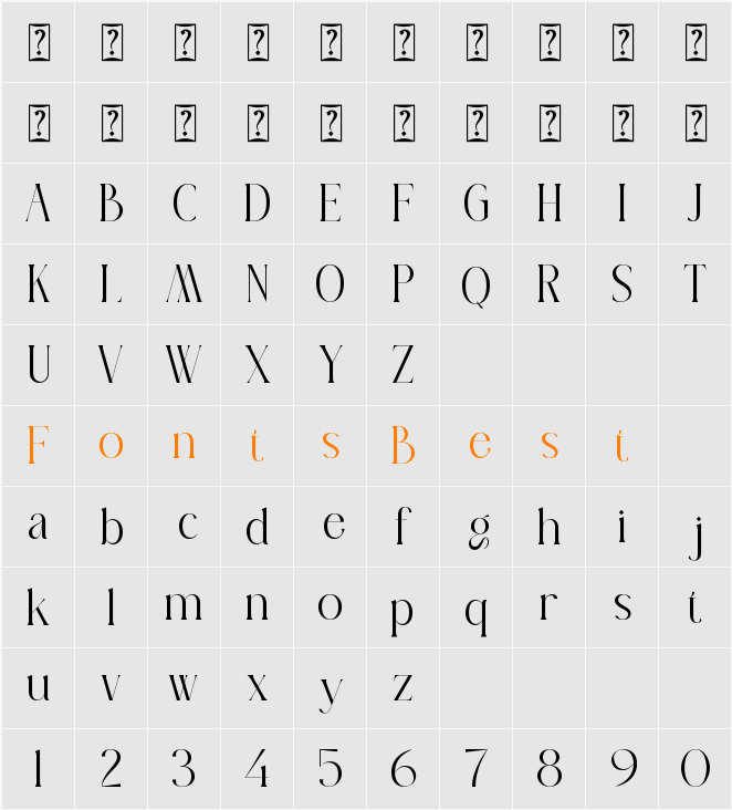 Veminit Character Map