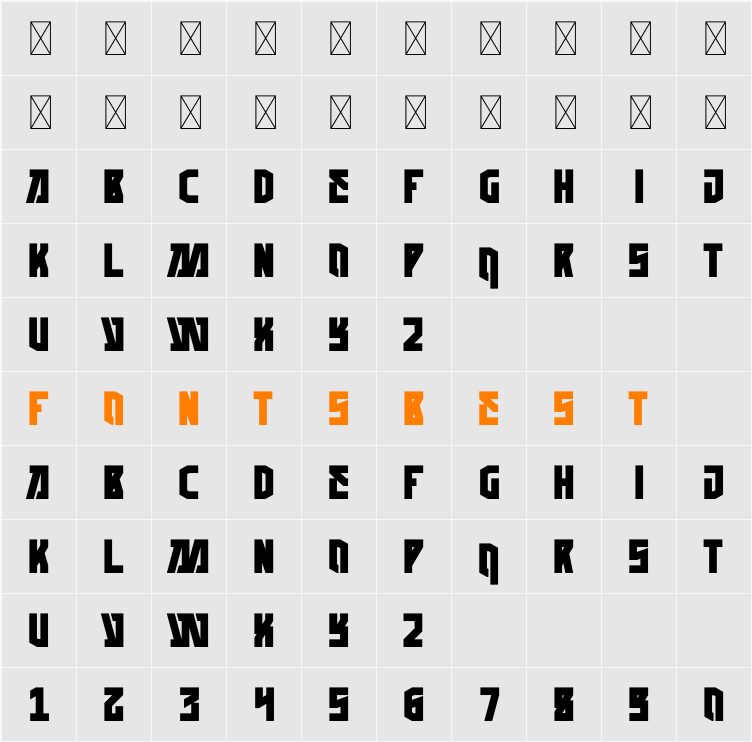 WHAPER Character Map