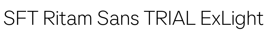SFT Ritam Sans TRIAL ExLight Font Image