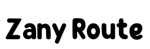 Zany Route Font Image