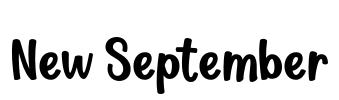 New September Font Image