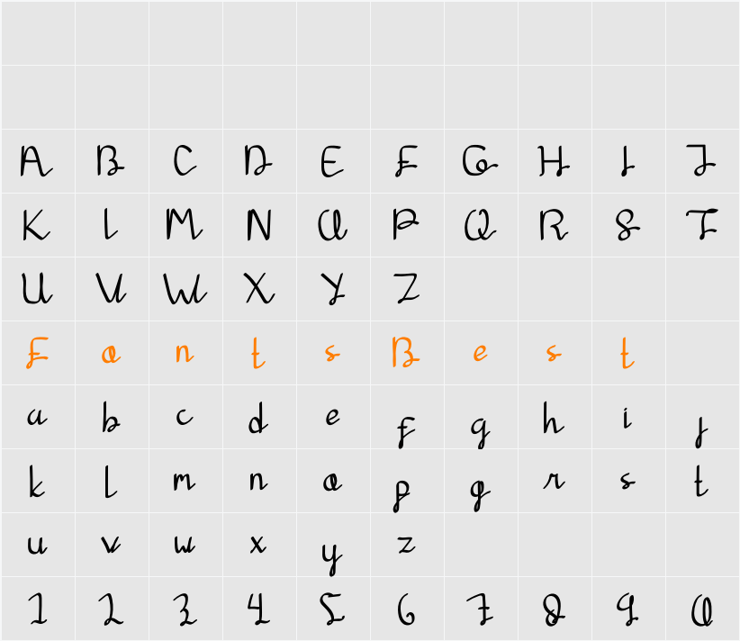 Agamama Character Map
