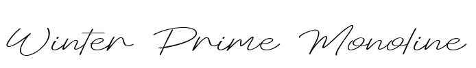 Winter Prime Monoline Font Image