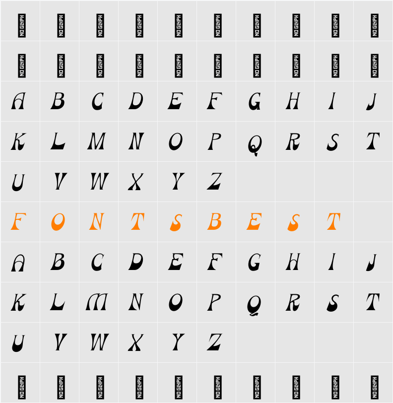 Aorix Psychedelic - Demo Version It Character Map