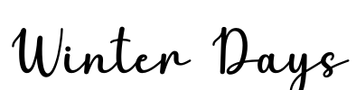 Winter Days Font Image
