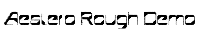 Aestero Rough Demo Font Image