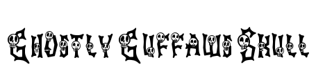 Ghostly Guffaws Skull Font Image