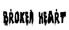 Broken Heart Font Image