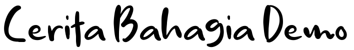 Cerita Bahagia Demo Font Image