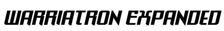 Warriatron Expanded Font Image