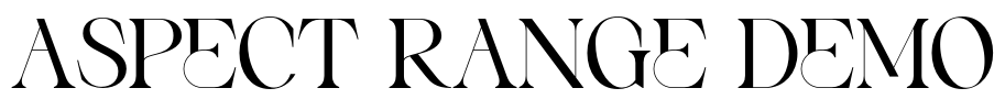 ASPECT RANGE DEMO Font Image