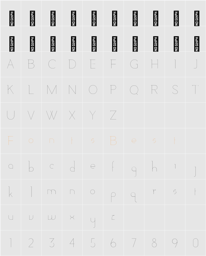 Adelaide Line Character Map