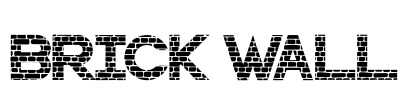 BRICK WALL Font Image