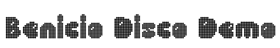 Benicio Disco Demo Font Image