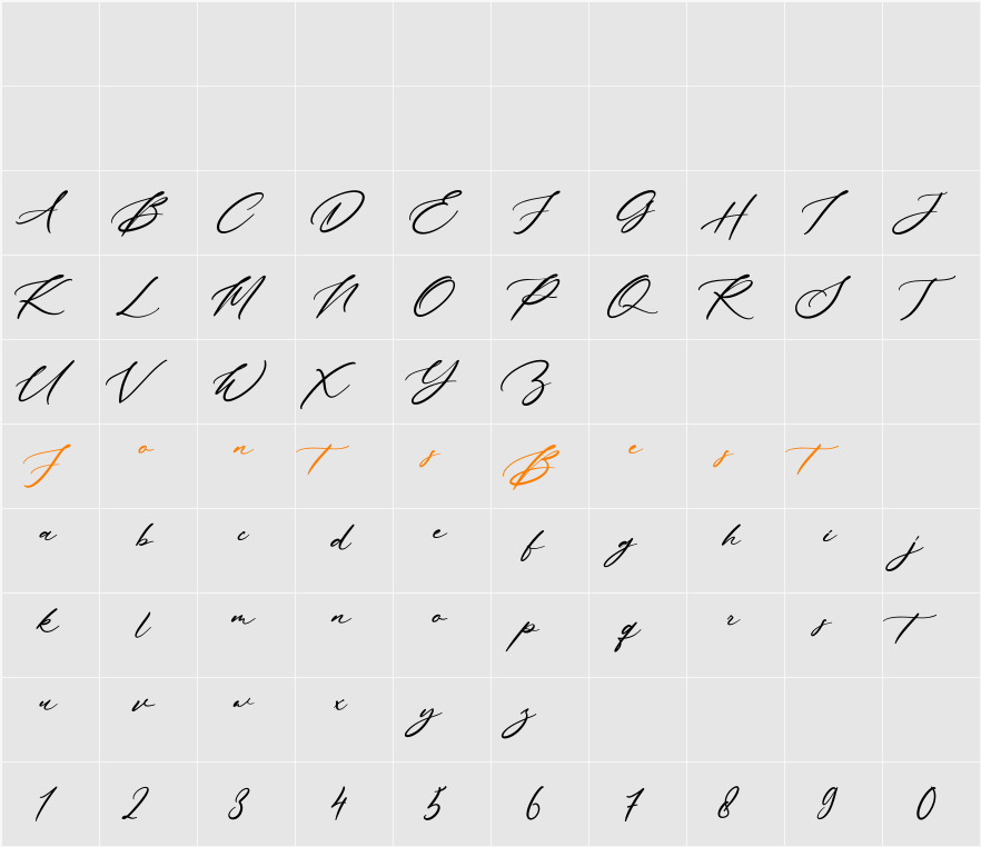 Amestaya Character Map