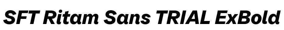 SFT Ritam Sans TRIAL ExBold