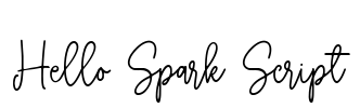 Hello Spark Script Font Image