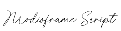 Modisframe Script Font Image