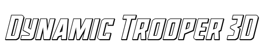 Dynamic Trooper 3D Font Image