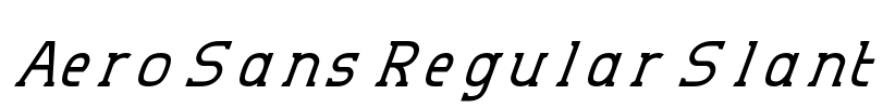 Aero Sans Regular Slant Font Image