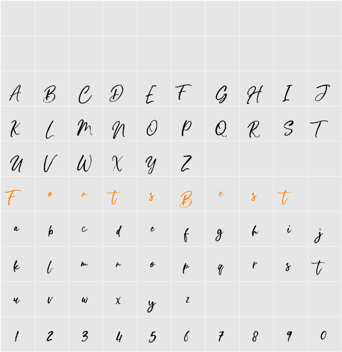 Blang Cod Character Map